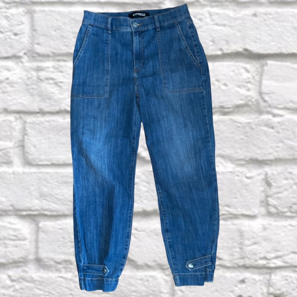 EXPRESS CROPPED STRAIGHT W/SNAP ANKLE